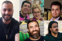 Im Iran von der Todesstrafe bedroht: Toomaj Salehi, Hamid Ghare-Hasanlou und Farzaneh Ghare-Hasanlou, Ebrahim Rigi, Akbar Ghafari, Majidreza Rahnavard (v.l.n.r.). © privat